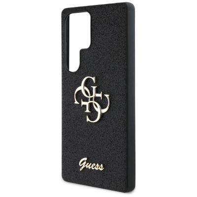 6. Guess Fixed Glitter Big 4G Metal Logo Hülle für Samsung Galaxy S25 Ultra schwarz