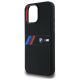 6. BMW Silikonhülle mit Mittelstreifen und MagSafe-Design für iPhone 16 Pro Max – Schwarz