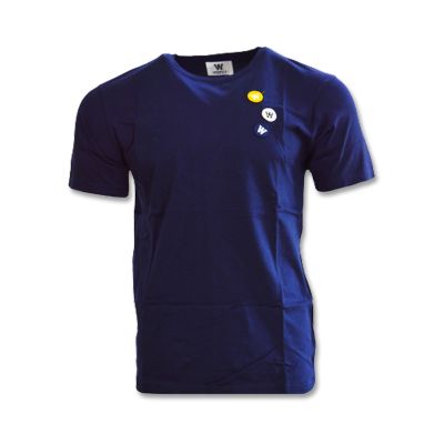 Wood Ace Patches T-Shirt Marineblau - 10235704-2222-Navy