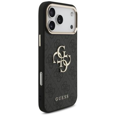 4. Guess 4G Big 4G Classic Logo Hülle für iPhone 17 Pro Max / 18 Pro Max – Schwarz und Gold