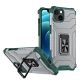 Crystal Ring Case robuste Kickstand TPU/PC Panzer Handyhülle Hard Case für iPhone 13 grün