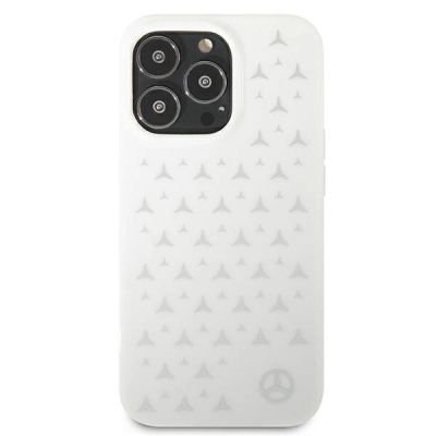 3. Mercedes Silver Stars Pattern Case für iPhone 13 Pro / iPhone 13 - Weiß