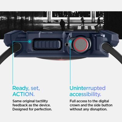 12. Spigen Rugged Armor Hülle für Apple Watch 10 46 mm – Marineblau