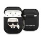 Karl Lagerfeld Silikon-Ikonik-Hülle für AirPods 1/2 – Schwarz
