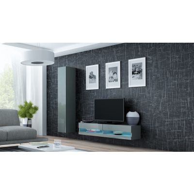2. TV-Schrank VIGO NEW '140' 30/140/40 grau/grau Kombination