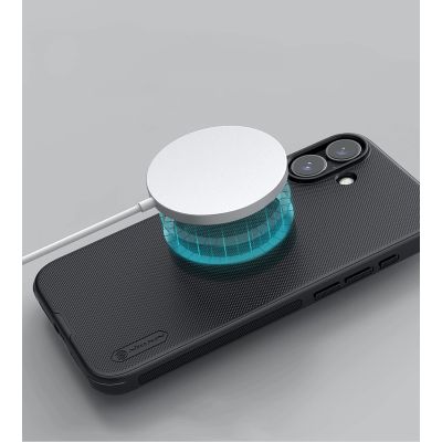 19. Nillkin Super Frosted Shield Pro Magnetische Hülle für iPhone 16 – Schwarz
