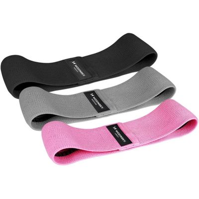 10. Wozinsky 3x Stoff-Widerstands-Miniband-Set für Yoga-, Fitness- und CrossFit-Übungen (WFB-01)