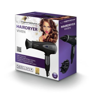 8. Esperanza Ionic Vivien EBH005K Haartrockner (2200W; schwarz)