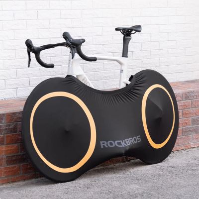 4. Rockbros D95 Elastische Radabdeckung, kompatibel mit 26-29 Zoll Gravel-, Mountain-, City- und Rennrädern 700C (71×152 cm) – Schwarz