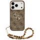 Guess 4G Strap 4G Classic Logo Metal Trims Hülle für iPhone 18 Pro / 17 Pro – braun