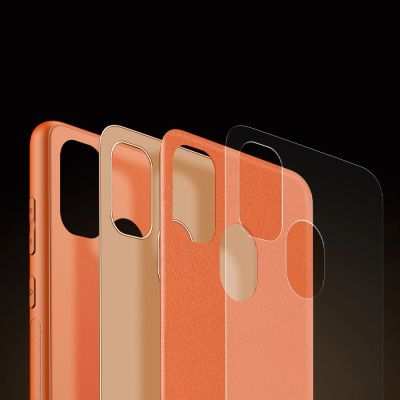 10. Dux Ducis Yolo elegantes Cover aus ökologischem Leder für Samsung Galaxy M30s orange