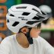 3. Rockbros LK-67 Jugend-Fahrradhelm mit abnehmbarem Visier 54–58 cm – Weiß