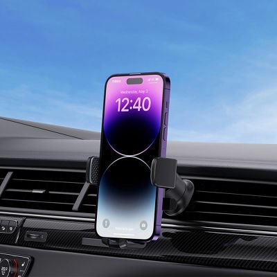 5. Baseus UltraControl Pro Autohalterung zum Anklemmen mit Saugnapf/Haken für Lüftungsschlitze - Schwarz