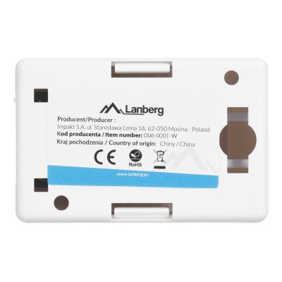 6. Lanberg OU6-0001-W Aufputzsteckdose (RJ-45; Kat. 6; UTP; weiß)