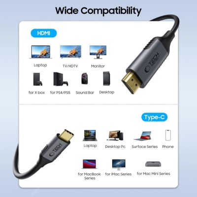 2. Tech-Protect UltraBoost USB-C / HDMI 60Hz Kabel 180cm - Schwarz