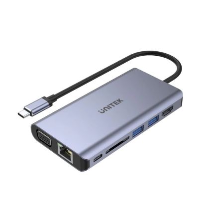 3. UNITEK HUB USB-C 8IN1 USB-C 3.1, PD 100W, D1019B