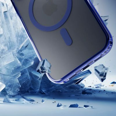 3. 3mk Frosty MagCase Blue Hülle für Apple iPhone 14 Plus – transparent