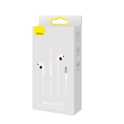 7. Baseus Encok H17 3,5-mm-Kopfhörer mit Miniklinke, weiß (NGCR020002)
