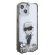 4. Karl Lagerfeld KLHCP15SLKKNSK iPhone 15 6,1" transparentes Hardcase Liquid Glitter Ikonik
