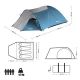 11. NILS CAMP Trekker NC6012 Campingzelt blau-grau
