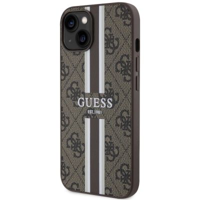 2. Guess GUHMP14SP4RPSW iPhone 14 6,1" braun/braunes Hardcase 4G bedruckte Streifen MagSafe
