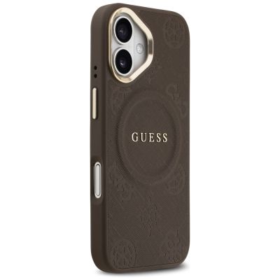 4. Guess Peony Hot Stamp MagSafe Hülle für iPhone 17 - Braun
