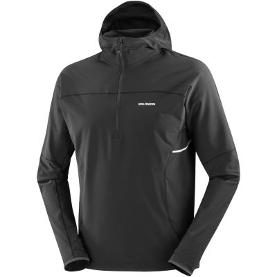 Salomon Sense Aero Hybrid Half Zip Hooded LC2429600 Schwarz L