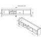 4. PORTO 3D-TV-Schrank 190x38x50 Eiche/Schwarz