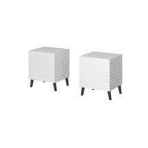 NOVA Nachttisch 44x40x52 weiß matt
