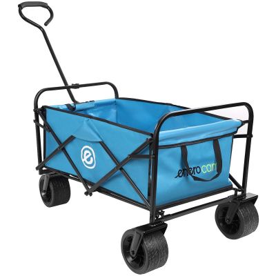 33. Deluxe Faltbarer Reise- und Strandbuggy 66x48x90cm mit Griff, Blau