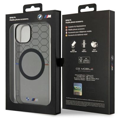 8. Hülle BMW BMHMP14SHGPK iPhone 14 6.1" grau/grau Muster MagSafe