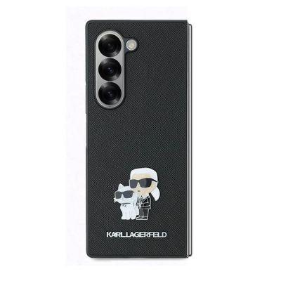 2. Karl Lagerfeld Saffiano Metal Pin Hülle für Samsung Galaxy Z Fold 6 – Schwarz