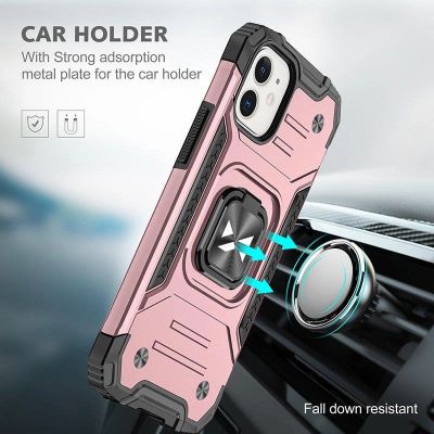 6. Wozinsky Ring Armor iPhone 14 Plus Panzerhülle Magnethalter Ring Gold