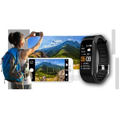 9. Smartwatch GIEWONT Schwarz und Weiß 2 Armbänder GW200-2