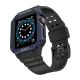 2. Protect Strap Band für Apple Watch 38/40/41mm Panzergehäuse Armband - Schwarz, Blau