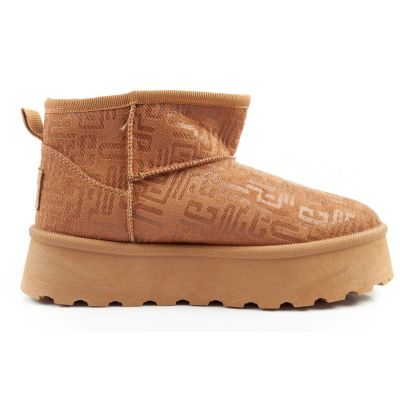 4. Lee Cooper Damen Winter Schneestiefel Modische Fell gefütterte Stiefeletten Braun