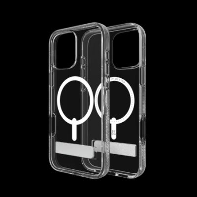 3. ZAGG Crystal Palace Snap Kickstand MagSafe Hülle mit Ständer für iPhone 16 Pro Max – transparent