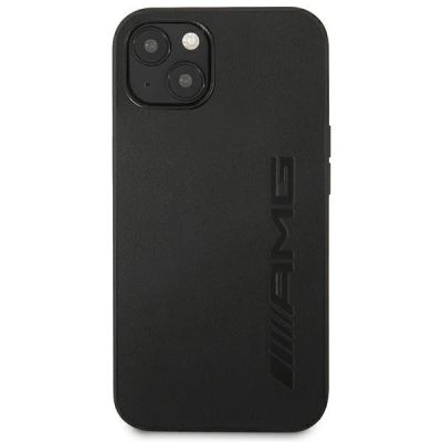 3. AMG AMHCP14MDOLBK iPhone 14 Plus 6,7 "schwarz / schwarz Hardcase Leder Hot Stamped
