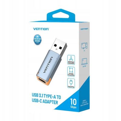 3. USB 3.1 Vention USB-A auf USB-C Adapter mit Trageschlaufe aus Aluminiumlegierung