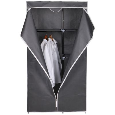 8. Textilschrank 90x45x170cm Dunkelgrau 8811