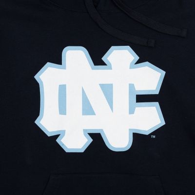 4. Mitchell & Ness University Of North Carolina NCAA Kapuzenpullover mit großem Logo M HDSSINTL1271-UNCNAVY