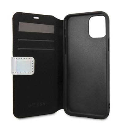 8. Guess, GUFLBKN58BLD iPhone 11 Pro Silber/Silberbuch schillernd