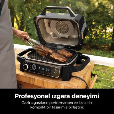 3. Ninja Holzfeuer-Außengrill mit Kontaktgrill