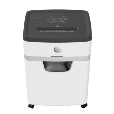 7. HP ONESHRED Aktenvernichter 12MC, Mikroschnitt, P-5, 12 Blatt, 25 l, lichtgrau