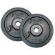 9. SCHWARZES GUSSEISENGEWICHT 2x1,25 KG BEST SPORTING Durchmesser 30 mm