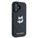 4. Karl Lagerfeld Monogram Choupette Head Pin Hülle für iPhone 16 – Schwarz