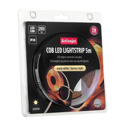 10. COB-LED-Streifen 5 m, warmweiß, IP20