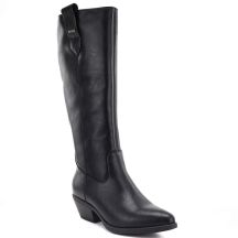Schwarze Damen-Cowboystiefel aus Leder, Big Star UU274521