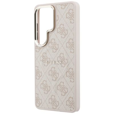 6. Guess 4G MagSafe Hülle mit geprägtem Ring für Samsung Galaxy S26 Ultra – Pink