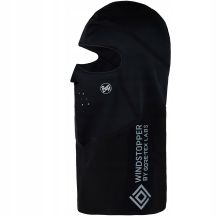Buff Winddichte Sturmhaube – Logo, schwarz, Größe: S–M
